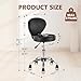 KLASIKA Leather Rolling Swivel Salon Stool Chair with Back Support Adjustable Hydraulic Seat Height 22 in for Office Massage Facial Spa Medical Drafting Tattoo Beauty Barber