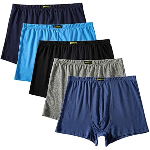 TRISTIN 5 Pack Men's Boxer Shorts Underwear,Plus Size Cotton Boxer Brief, Classic Loose Fit Soft Stretchy Trunks with Pouch, UK S-4XL Cover