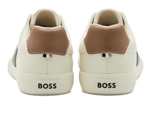 Image of BOSS Men's Aiden Logo Block Leather Low Top Sneakers