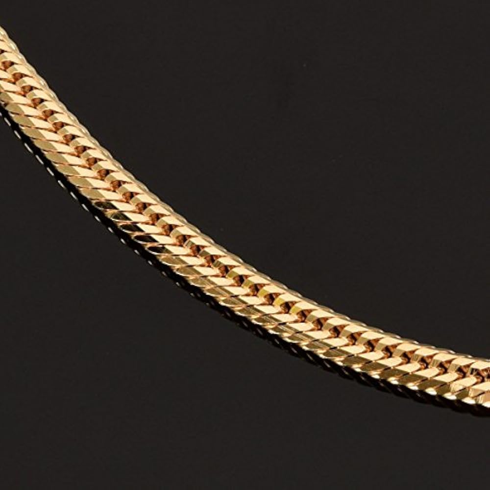 喜平12面トリプル　K18メッキ　中折れ金具　セーフティー付き　喜平ネックレス 喜平12面トリプル K18メッキ 中折れ金具 セーフティー付き 喜平