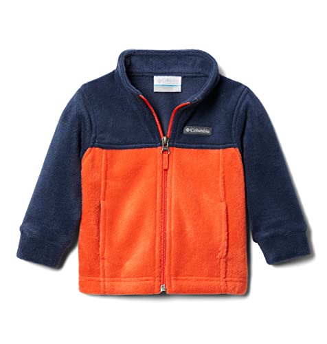 Columbia Youth Boys Steens Mt II Fleece, Red Quartz/Collegiate Navy, Medium