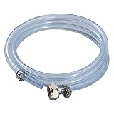 PERA Home Brewing Beer Line with Hex Nut Adapter, Beer Hose 3/16" ID, 7/16" OD, 5ft Length for Beer