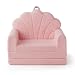 Blissful Diary Kids Couch, 2-in-1 Soft Fold Out Toddler Couch, Convertible Kids Sofa Chair, Comfy Kids Furniture for Playroom, Reading & Play, Pink Shell