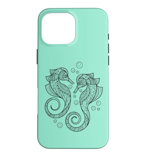 Cute Funny Girls Womens Kids Mandala Seahorse Lover �X�}�z�P�[�X iPhone 16 Pro Max �p