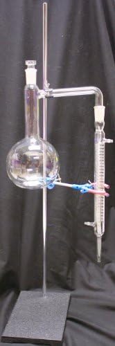 Distillation Apparatus 24/40 1500ml Borosilicate Glass Flask w Stand Clamps
