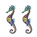 Garneck 2Pcs Tapeten Seepferdchen PVC 40X60cm Dekorative Farbige Zeichnung Wandaufkleber Wandbild