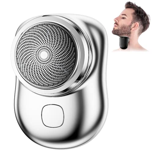 Mini Shaver Portable Electric Shaver, 2023 New Upgrade Portable Electric Shave, Magic USB Mini Shaver Electric Razor for Men, Easy One-Button Use Suitable for Home,Car,Travel and Gifts(Grey-R3)
