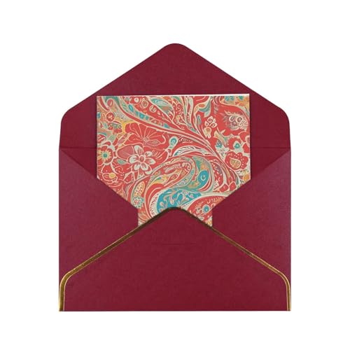 ZHSGNMHH Nature Inspired Colorful Greeting Cards With Envelopes For Wedding Birthday Valentine'S Day Invitations Parties