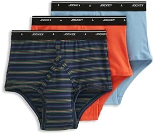 Jockey Classic Full Rise Brief- 3 Pack - 100% Cotton Underwear for Men