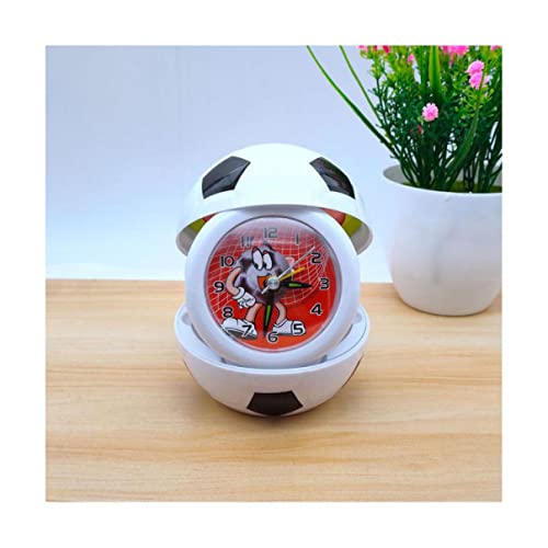 Alarm Clock Small Alarm Clock Household Foldable Portable Small Alarm Clock Basketball Football Bedside Clock #TOP17