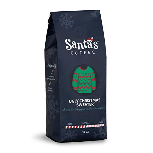 Santa's Coffee: Ugly Christmas Sweater Egg Nog Flavored Roast, Medium Roast Coffee (Ground)