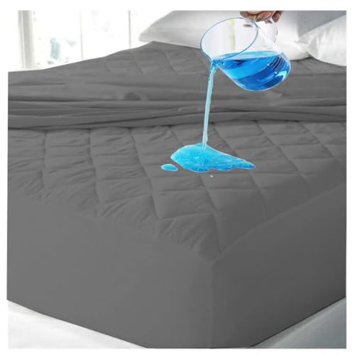 Image of BABYLEE Waterproof King Size 78x72 inch Cotton Quilted Mattress Protector Breathable Hypoallergenic Noiseless Ultra Soft Elastic Fitted Bed Protector Cover (King 78x72 inch | 6.5x6 ft, Grey)