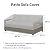 Easy-Going Patio Sofa UV Resistant Outdoor Couch Bicolor 3-Seater Bench Waterproof Furniture Cover with Reflective Hemming (88Wx37Dx35H inch, Gray/Dark Gray)