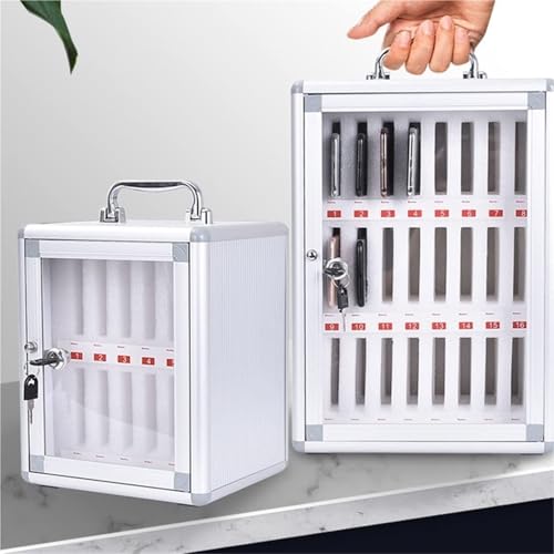 Taquillas de pared para celulares con 48 compartimentos de aluminio plateado 3