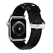 NOMAD Traditional Band for Apple Watch 44mm/42mm | Black Horween Leather | Silver Hardware