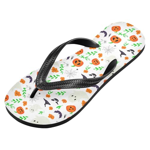 Burbuja Boo Pumpkins Flip Flops for Women Men, Soft Thong Sandals Rubber Slippers for Pool Beach Essentials2