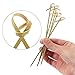 DC-BEAUTIFUL 200 Pack Natural Bamboo Knot Skewers, 6 Inch Bamboo Twisted End Cocktail Picks, Appetizer Picks for Party Snacks Club Sandwiches Finger Food Barbecue Must (6.0”)