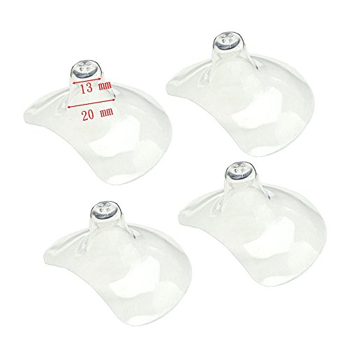 Maymom Brustwarzenhütchen in Größe Mittel/Klein; 4 Stück mit dünner, wiederverwendbarer Aufbewahrungsbox; compatible con Stillzubehör