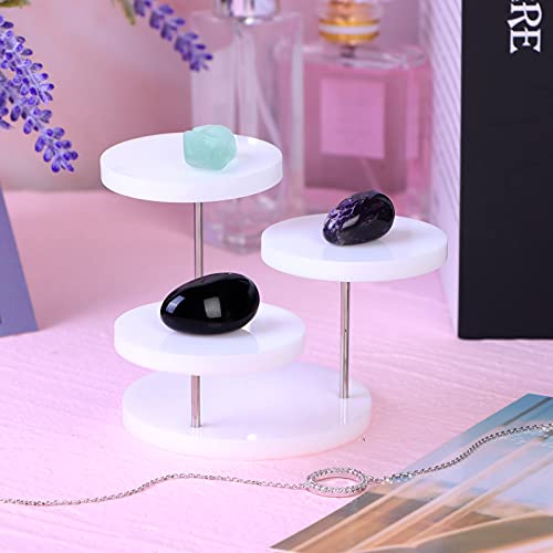 Acrylic Jewelry Stand Cupcake Stand Display Acrylic Cupcake Risers Round Ring Display Holder Donuts Tray Small Cupcake Stand Mini Figurines Cake Dessert Rack Serving Platter for Party Wedding Birthday