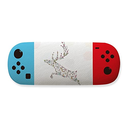 Étui de rangement pour lunettes motif renne Boîtier rigide de protection