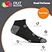 Fruit of the Loom Men's Dual Defense Low Cut Socks (12 Pack), Black, Medium (6 - 12)