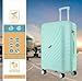 Fly Kite Luggage Carry On Cabin Suitcase 50 x 33 x 19 cm, 18 inch - 100% Polypropylene Hard Shell Aluminium Trolley Handle Real TSA Secure Lock 3 Digit 360° Smooth Detachable Wheels Light Green
