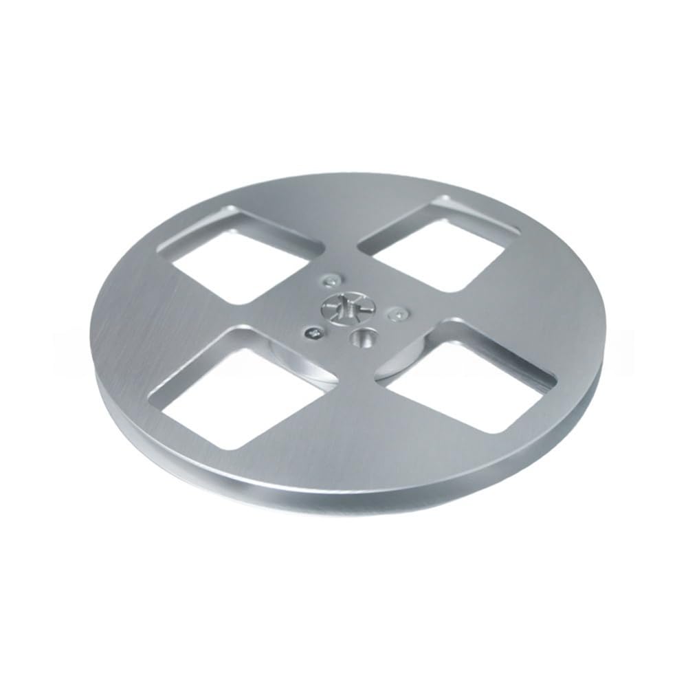 Ijsdnvjndx Silver 1/4 7 Inch Blank Tape Reel 4-Holes Recording Takeup Reel Opening Machine Part For Reel To Reel Tape Machines