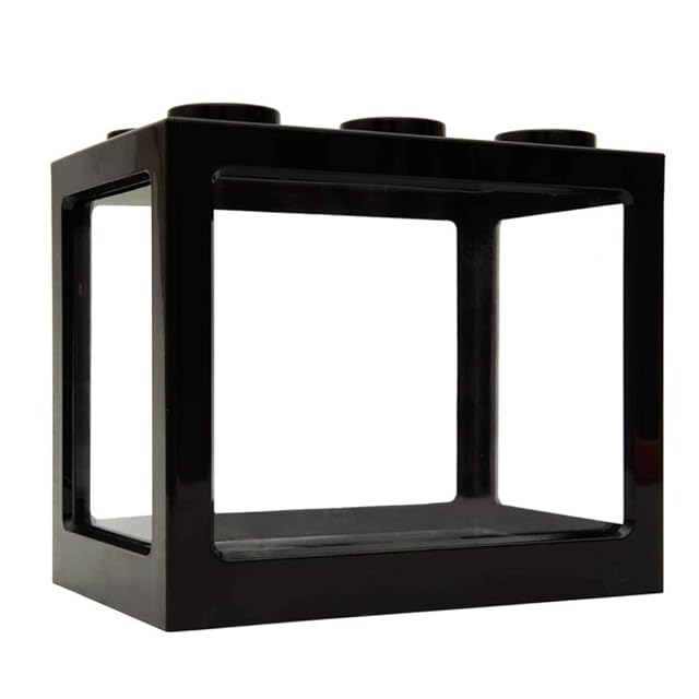 BEAHING Mini pecera acrílica apilable, pecera pequeña Decorativa para Escritorio de Oficina