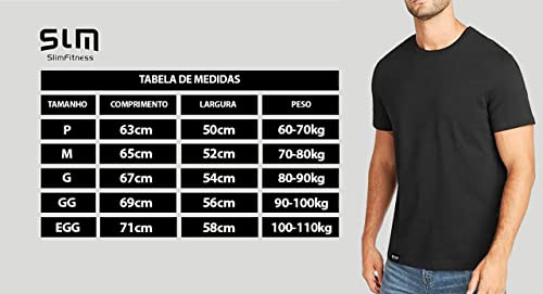 Kit com 4 Camisetas Básicas Masculinas Lisas T-Shirt Slim Tee - 2 Cinza - 2 Branco - EGG