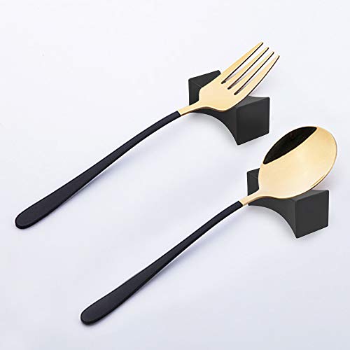 Aipaide Essstäbchen Ablagen 10 Stück Fiberglas Essstäbchen Halterung Schwarz Besteck Ablage für Tisch Asiatisches Besteck Set Restaurants Zubehör