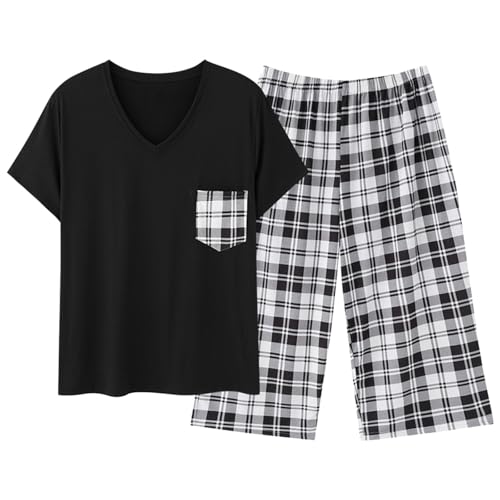Pyjama capri femme grandes pointures pour stopper l'inconfort nocturne