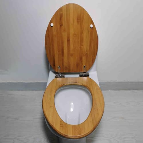 Couvercle de toilette en bois silencieux et facile à installer