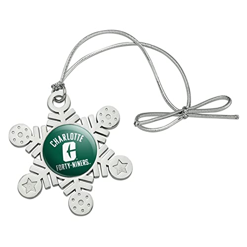 GRAPHICS & MORE UNC Charlotte 49ers Logo Metal Snowflake Christmas Tree Holiday Ornament