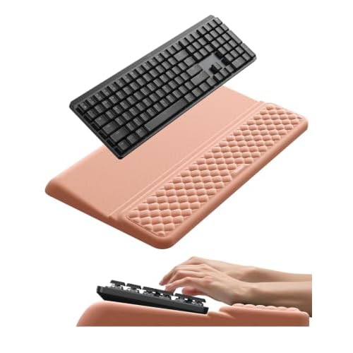 VAYDEER Tastatur-Handgelenkauflage aus Memory-Schaum, Grau Grau L
