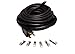 WRAP-ON Roof and Gutter Deicing Cable - 40' Black Electric Heating Cord with 3 Prong Plug & 120 Volt Operation - 14041