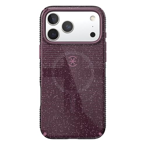 Speck CANDYSHELL Grip +MS Case for iPhone 17 Pro Max - Plumberry Glitter | Slim Protective Grip | Drop Protection | MagSafe Compatible by Speck - Image 5
