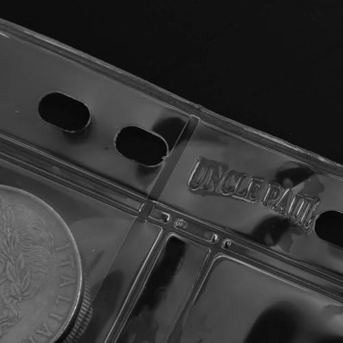 300 Pockets Standard 9-Loch Münzeinlagen für Münzen, 10 Blatt (34mm X 38mm Each Pocket) CS03130