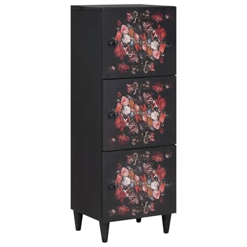 Armario de madera de mango multicolor con diseño floral, ideal para dar vida a tu salón