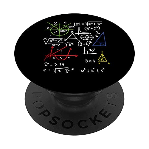 Cool Geek Nerd Math Teacher Formula Cheat Mathematician PopSockets Swappable PopGrip