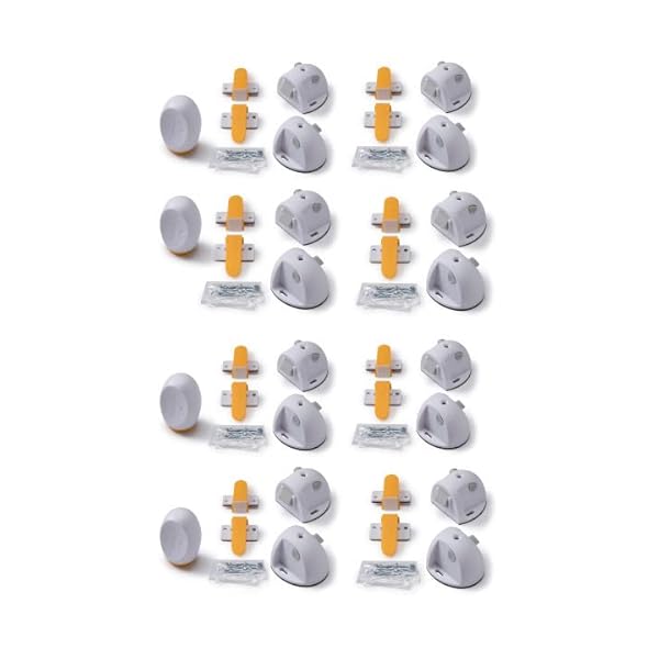 Safety 1st Magnetisches Schließsystem, selbstklebend, 16 Schlösser und 4 Schlüssel, Weiß, Einheitsgröße