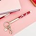 kate spade new york Metal Ink Pen with Stylus Tip, Black Ink Ballpoint Keychain Pen, Sweet Hearts
