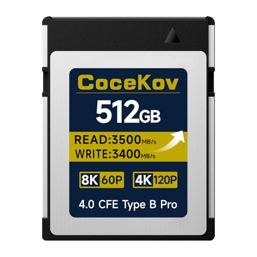 512GB CFexpress 4.0 Type B [J[h 3500MB/b ǂݎ/3400MB/b 8K 60P/4K 120P rfI & Be Nikon Canon pi\jbN xmtCJΉ