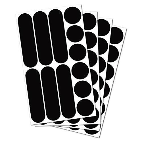 B REFLECTIVE, (Paquete de 4) 12 Pegatinas Retro Reflectantes Kit, Seguridad y Alta Visibilidad di Noche, Adhesivo Universal para Bicicleta/Cochecito/Casco/Moto/Motocicleta/Juguetes, Negro