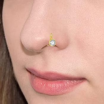 Neppe septum piercing met steentjes