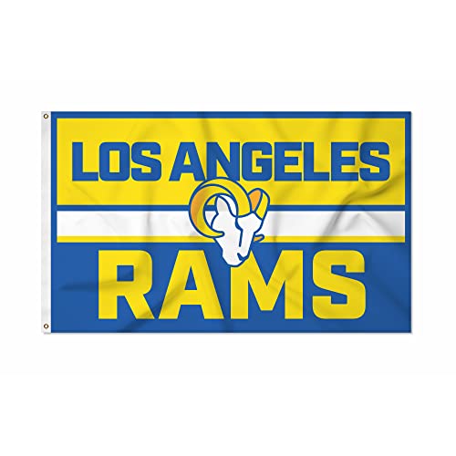 Rico Industries NFL Football Los Angeles Rams Bold 3 x 5 Banner Flag Single Sided - Indoor or Outdoor - Home Dcor