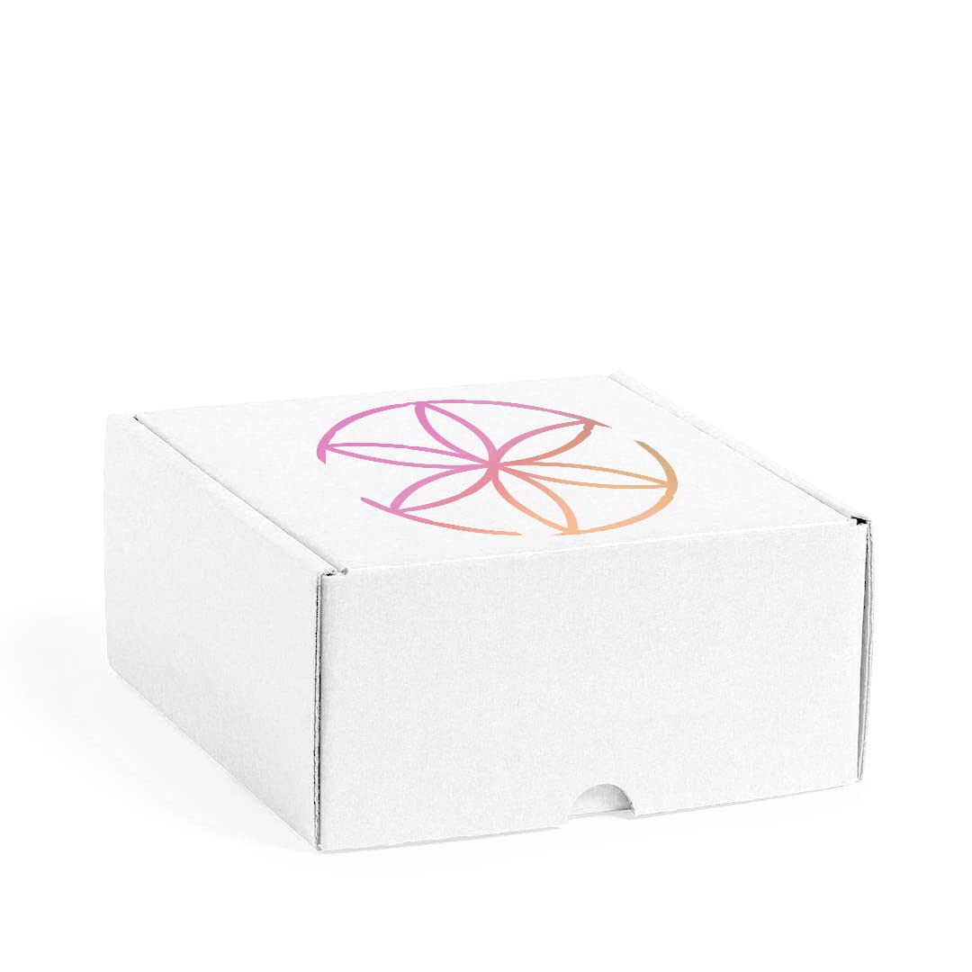 Pack 25 Cajas de Cartón Blanco Personalizadas – Logo o Frase en la Tapa - Fácil de Montar – La Mejor Forma de Enviar Productos o Presentar Regalos de Empresa, Navidad, Eventos, 16x15x8,5cm