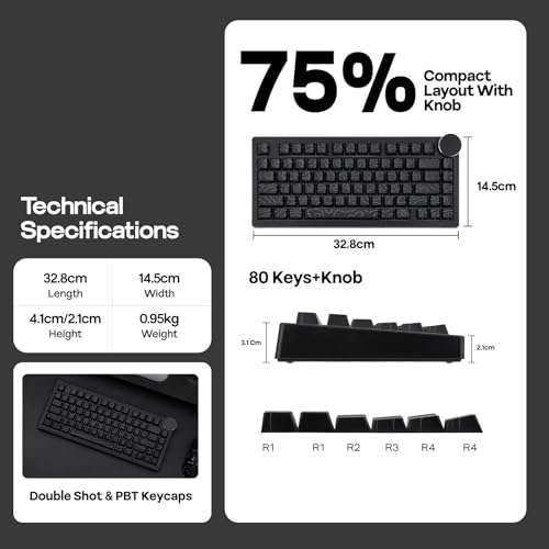 Clavier Gaming 75% Hot-Swap avec Switch Thocky Gasket