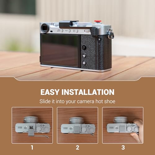 Image of JJC Full-Coverage Metal Thumb Grip & Shutter Button for Fuji X-E5, Silver | for Fujifilm XE5 Mirrorless Camera, Hot Shoe Cover Protector Thumb Rest Support, Silicone Pad for Stable & Safe Hand Hold