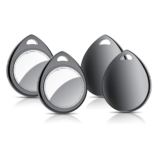 Ya en manzanajugosa.com: QCOQ Etiquetas inteligentes Bluetooth compatibles con Apple Find My (solo iOS), localizador de artículos con llavero/cordón para llaves/equipajes/maletas/carteras, batería reemplazable, color negro