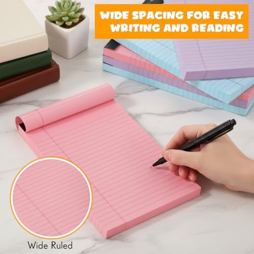 Blocs-notes colorés à larges lignes : écriture propre sans bavure pour l'école